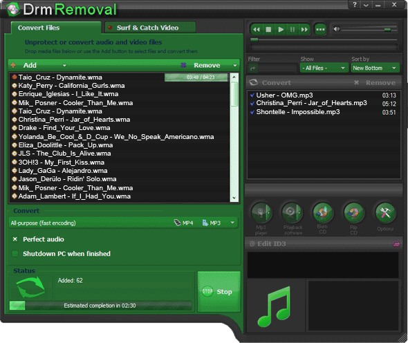 WMA to MP3.